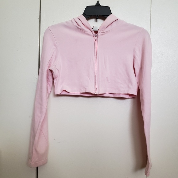 blush pink cropped jacket